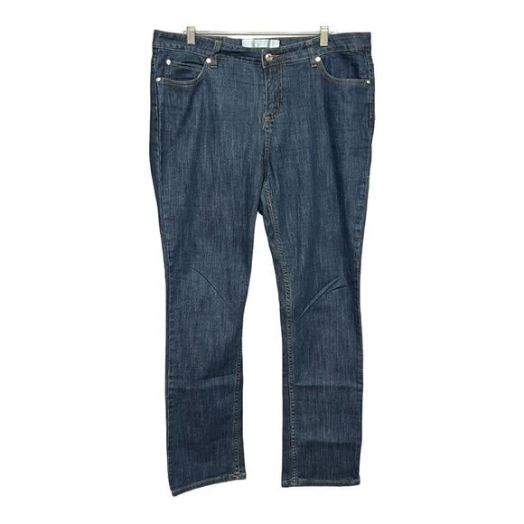 Badgley Mischka Jeans American Glamour Plus-Size Straight Leg Bootcut Denim Jean - Picture 1 of 4